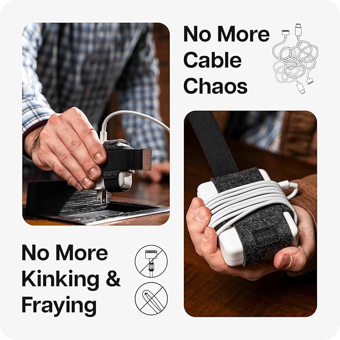 TAIM - Premium Charging Cable Organizer Case | Compact Travel Cord Management Accessories for Apple MacBook Pro, & MacBook Air | Works with Apple USB-C & MagSafe Power Adapters | Size: Large