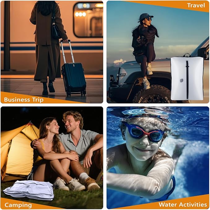 Dobaly 33L Professional Vacuum Bags for Travel, IP67 Reusable Vacuum Seal Bags for Clothing for Suitcases and Backpack Space Saver Bags for Travel Lightweight & Durable (1PC No Pump)