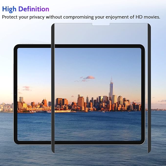 Magnetic Privacy Screen Protector for iPad Air 5th 4th Generation & iPad Pro 11(2018-2022), Removable Anti Blue Light Glare Spy Private Filter, Black Security Screen