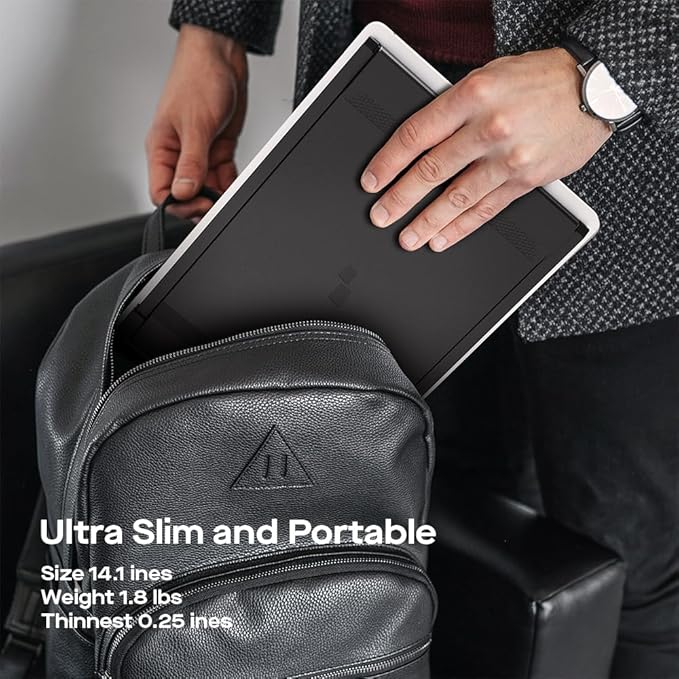 Mobile Pixels New Duex Max DS 14.1'' FHD 1080p Laptop Screen Extender, USB Type-C/HDMI Ports, Portable Monitor for 14'' to 17 Inch Laptops, Compatible with macOS/Windows/Apple/Android/Switch(Black)