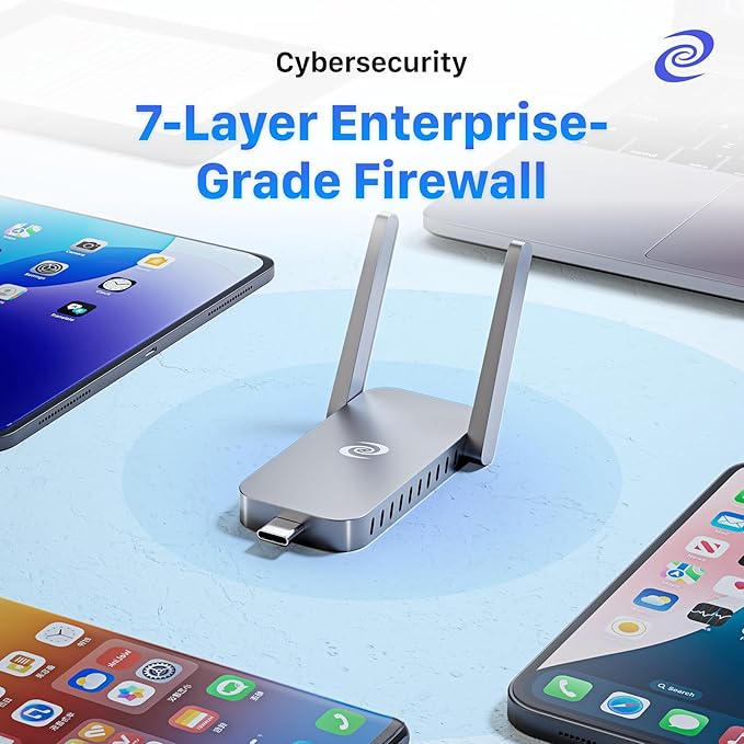 Deeper Connect Air Pocket-Sized Wireless Travel VPN Router Portable Wireguard OpenVPN DPN WiFi Router