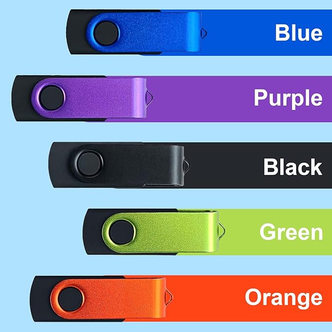 4GB USB Flash Drive 5 Pack, USB Drives 4GB JBOS Memory Stick Swivel Gig Stick Flash Drives 4GB USB2.0 Pendrive, USB Thumb Drives 5 Pack, Zip Drive, Jump Drive, 4GB USB