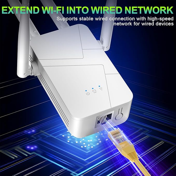 2026 WiFi Extender, 15888 sq.ft Internet Extender WiFi Booster, Long Range Wireless Repeater Signal Amplifier for Home, Mesh Wi-Fi 99% Faster | Broader Than Ever, Support 55+ Devices, 1-Tap Setup