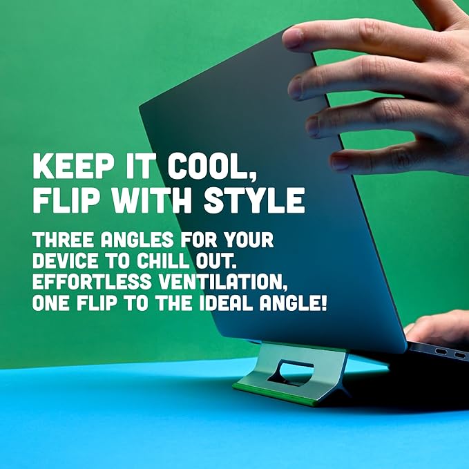 Steepy Laptop Computer Stand - Adjustable Height Riser for Desk - Portable