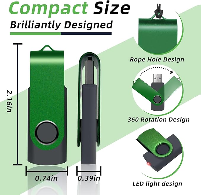 10 Pack 4GB USB Flash Drive,XUANREG USB 2.0 Thumb Drive Jump Pen Drive Memory Stick with Sticker Paper and Lanyards, Bulk USB Drives,4GB