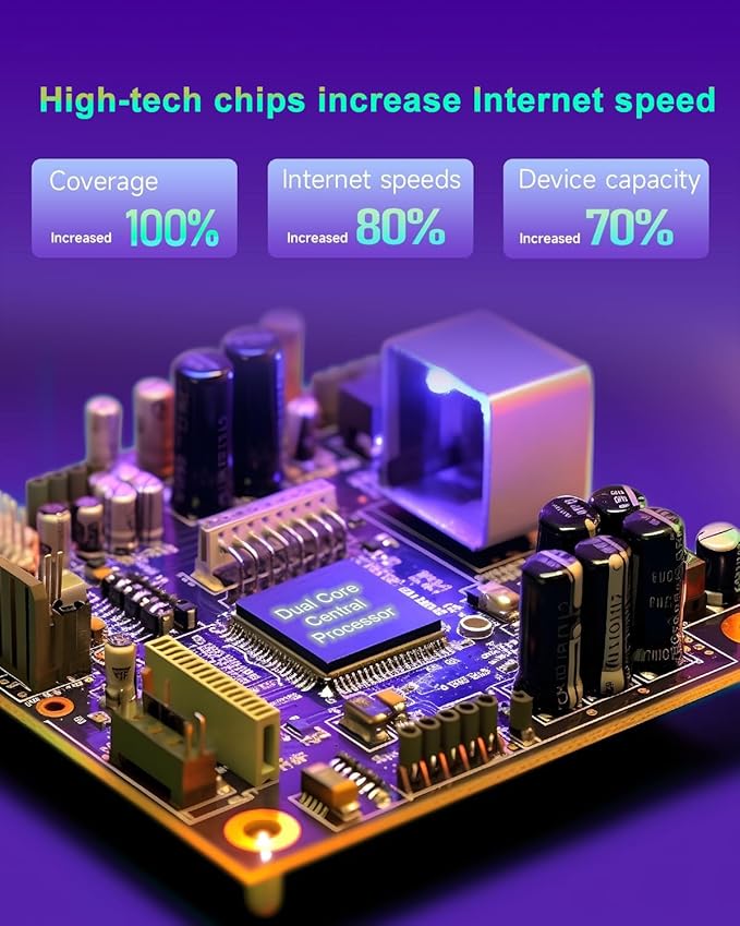 300Mbps WiFi Extender Signal Booster,WiFi Extender Dual Band for Home，New Gen 6X Faster Internet Booster Extender, WiFi Repeater Coverage up to 10K sq.ft and 65 Devices （Black）