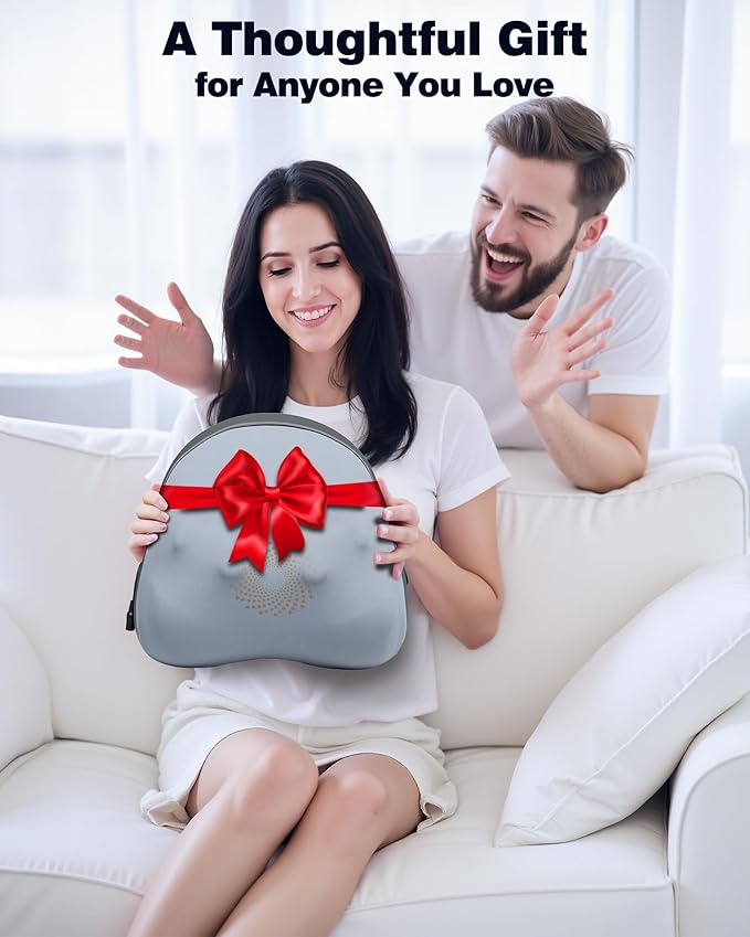 Shiatsu Back and Neck Massager with Heat – Deep Kneading Massage Pillow for Relaxation – Corded Design for Full Body Use – Gift for Loved Ones