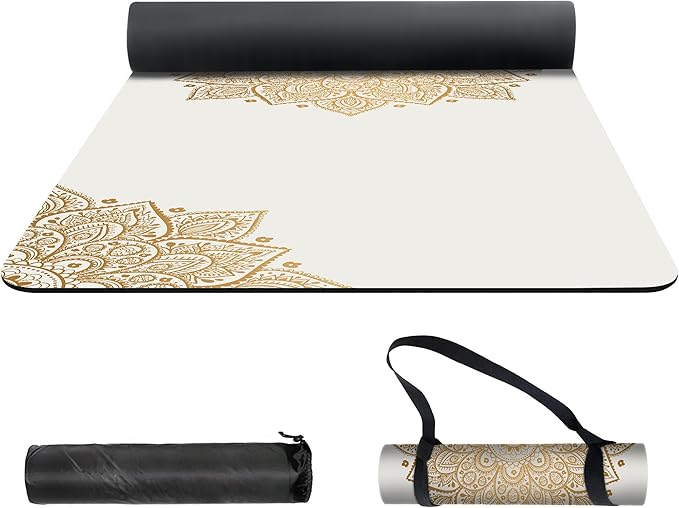 nuveti Yoga Mat Print Extra Thick TPE Non Slip Fitness Exercise Mat with Carrying Bag,72"x24" Extra Thick 6MM Exercise & Workout Mat for Yoga, Pilates Fitness and Floor Exercises