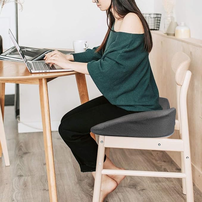 LOUTYTUO Seat Cushion Pillow,100% Memory Foam and Washable Cover,for Office Chair,Car Seat and Wheelchair, Soft Support Seat Cushion