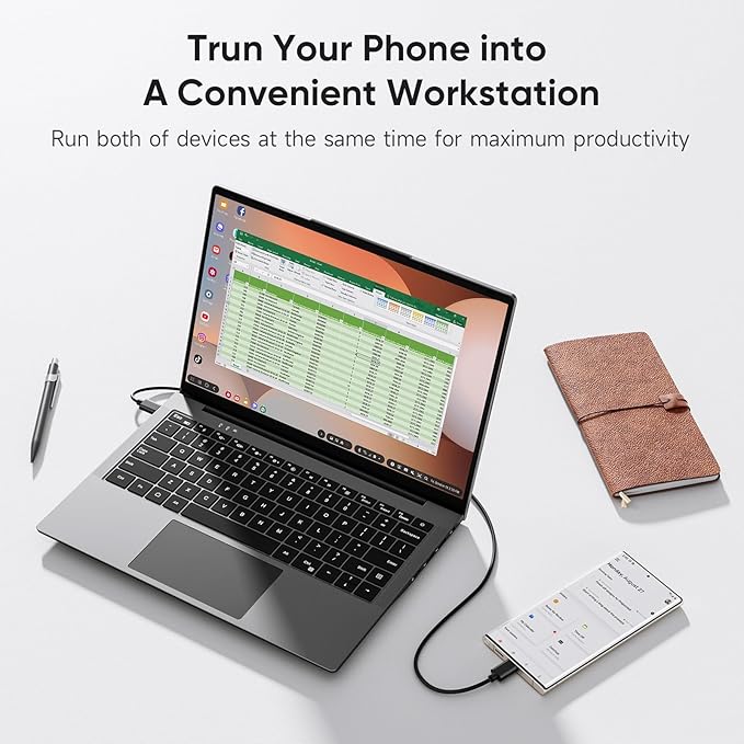 Portable Monitor with Keyboard, 14.1Inch Lapdock Monitor Built-in 5000mAh Battery, 1080P HDR IPS Portable Display for Laptop, Steam Deck, Nintendo Switch, Windows, Mac