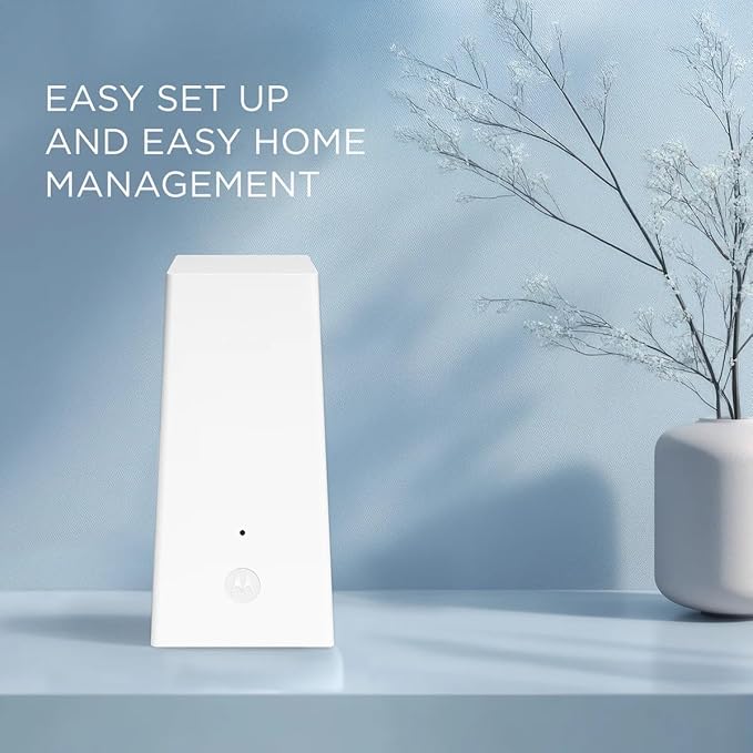 Motorola MQ20 WiFi 6E Router with Easy Mesh, Tri-Band 8.4 Gbps Speed, 3000 sq. ft Coverage, Advanced Parental Controls, Next-Gen Security & Seamless Device Management, Black, Dual Pack