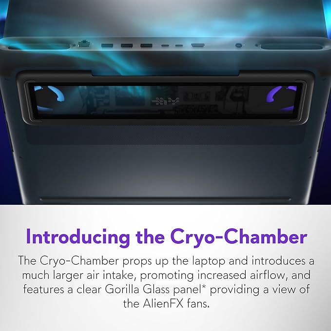 Alienware 18 Area-51 Gaming Laptop AA18250-18.0" WQXGA 300Hz 3ms Display, Intel Core Ultra 9 275HX, NVIDIA GeForce RTX 5080 Graphics, 32GB 2x16GB DDR5, 2TB NVMe M.2 PCIe Gen5 SSD, 2MP FHD IR Camera