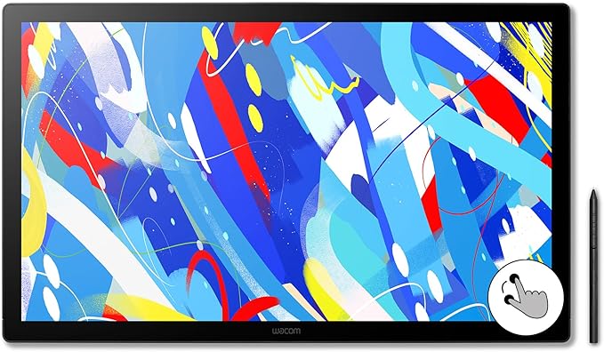 Wacom Cintiq 24 Touch Drawing Tablet with Screen, 23.8 inch Display, Pro Pen 3 (Battery-Free), 100% sRGB Pen Display for Artists, Designers, Animation, Game Dev, Works with Mac, PC & Android