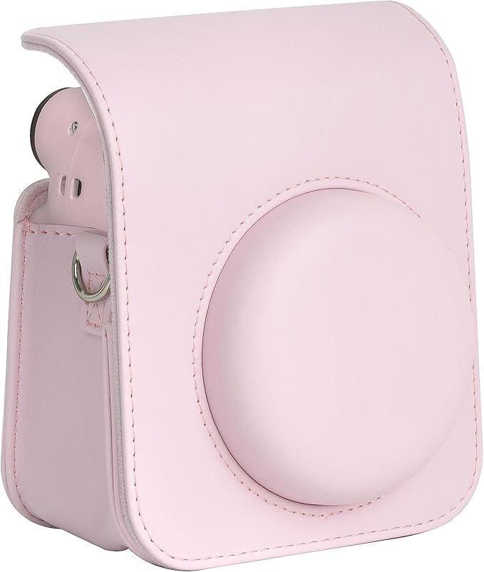 Fujifilm Instax MiniI 12 Instant Film Camera Blossom Pink, Fujifilm Instax Mini Twin Pack Instant Film 20 Prints, Prtotective Case, Gift Bundle
