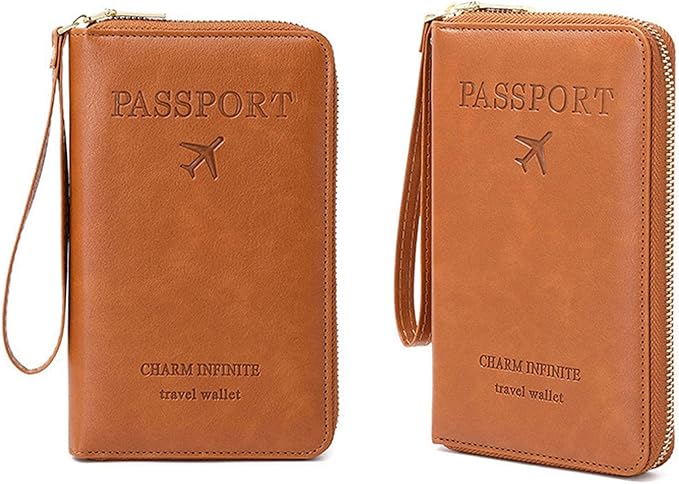 Multi-Function RFID Travel Passport Wallet with Phone Pocket - Ultimate Passport Holder for Women & Men | Holds Phones, Passports, Cash, Cards & Boarding Passes (Green)