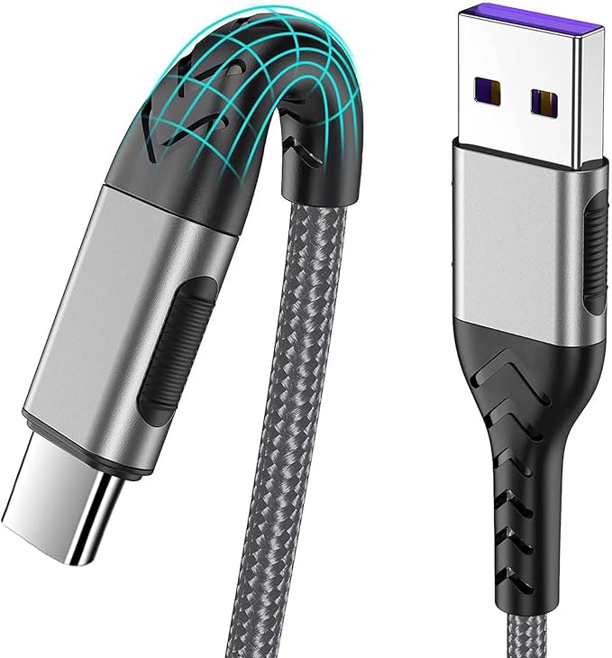 Durcord USB C Cable, Upgarded 2Pack 10ft Fast USB Type C Charging Cable for Android/Phone/Pad/Laptop, Type C Charger Braided USB Cable Compatible withi Phone 17/16/15/Pro/Plus/Max/Sam.Sung-Silver