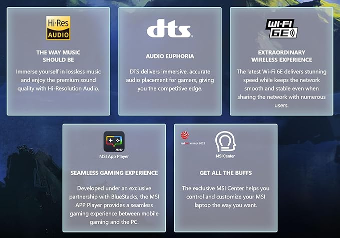 msi Thin 15.6 inch FHD 144Hz Gaming Laptop-Intel Core i5-13420H-NVIDIA GeForce RTX 3050 -Window 11 Home-W/Mouse pad (32GB RAM | 2TB PCIe SSD)