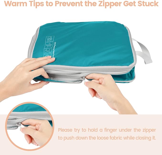 Cambond Compression Packing Cubes for Travel Women - Travel Bags Luggage Organizers Travel Essentials Compression Cubes for Travel Carry on Suitcases Organizer