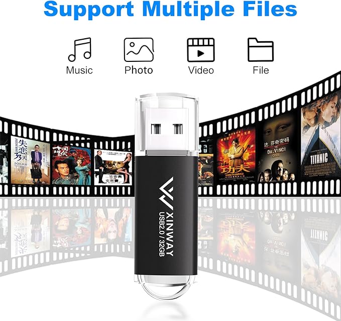 32GB USB 2.0 Flash Drives Thumb Drives Memory Stick Jump Drive Zip Drive, 2 Pack Mixed Colors: Black Blue