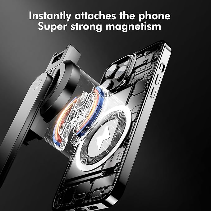 61" Magnetic Phone Tripod & Selfie Stick for Golf Training, Extendable Cell Phone Tripod Stand with Wireless Remote and Phone Holder, Golf Training Aid - Compatible with iPhone Android (Black)