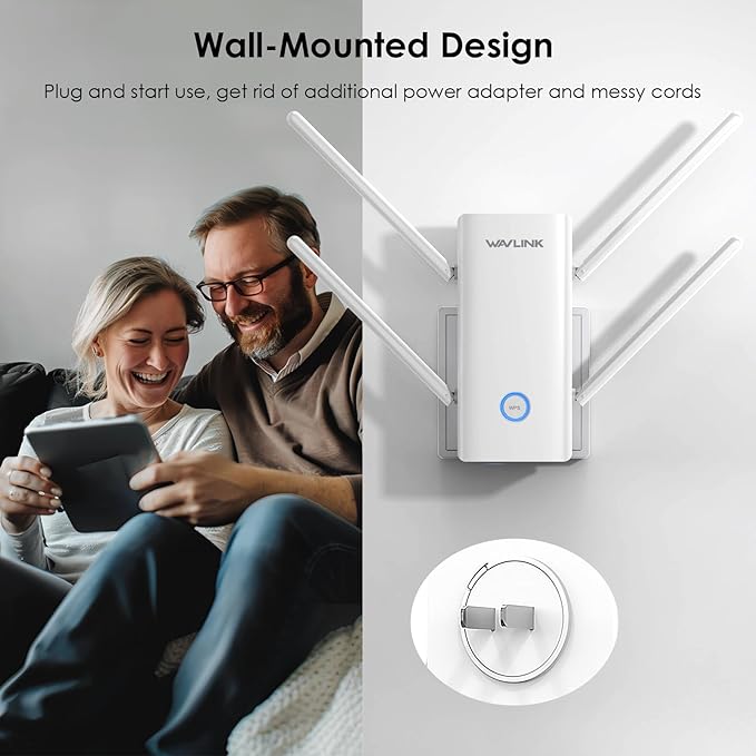 WAVLINK AX3000 WiFi 6 Extender Signal Booster for Home,3000Mbps Dual Band (5GHz/2.4GHz) WiFi Repeater,WiFi Repeater Signal Booster with Gigabit Ethernet Port,Access Point,1-Tap Setup