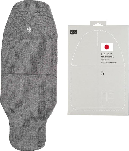 Camera Cover, Polygon W, Made in Japan, L size, Light Gray