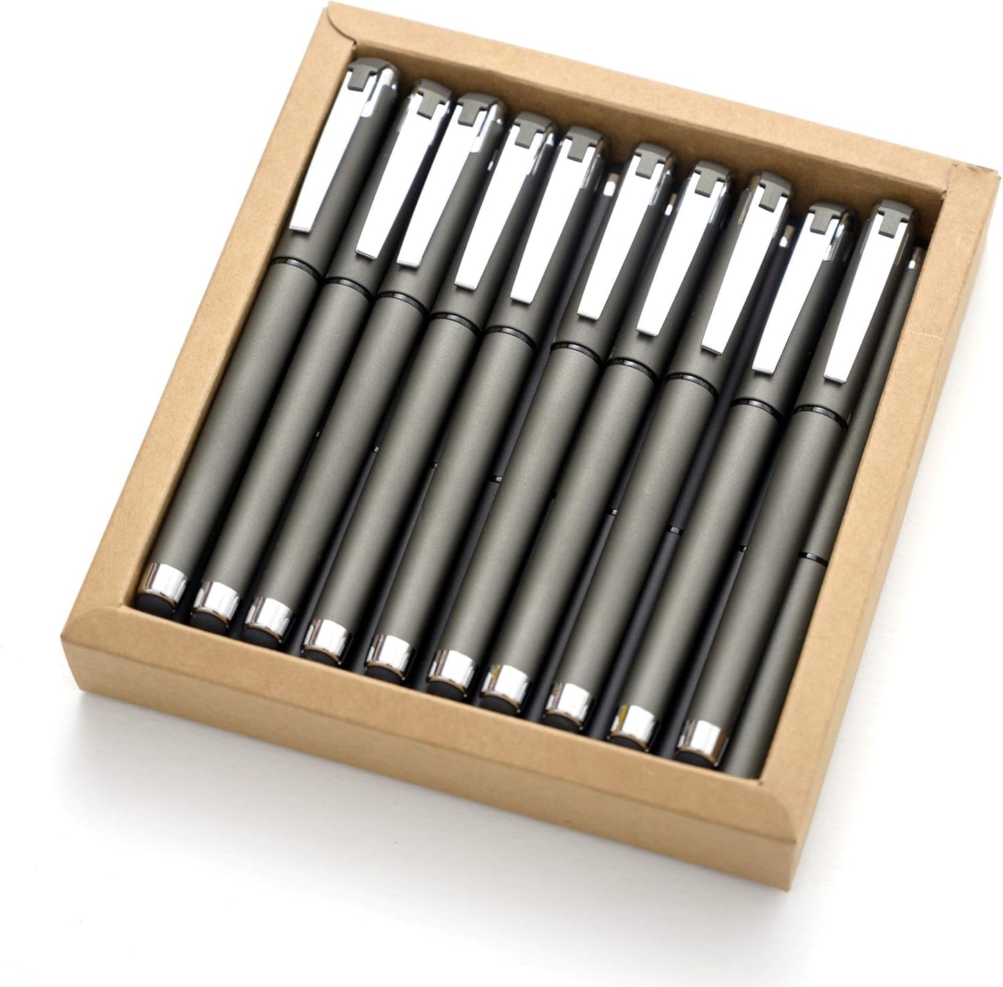 MiSiBao 0.7mm Black Ink Gel Ink Rollerball Pens 2 in 1 Medium Point Pens with Stylus Work Pen Smooth Writing for Office Black gel pen (Dark Grey-18pack)