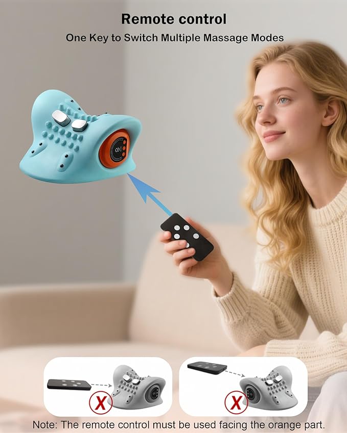 3-in-1 Neck Massager,Neck Massager Pillow with Heat,Pulse,Vibration,3 Modes Neck and Shoulder Massager for Pain Relief Deep Tissue Relaxation,Shoulder,Back Comfort