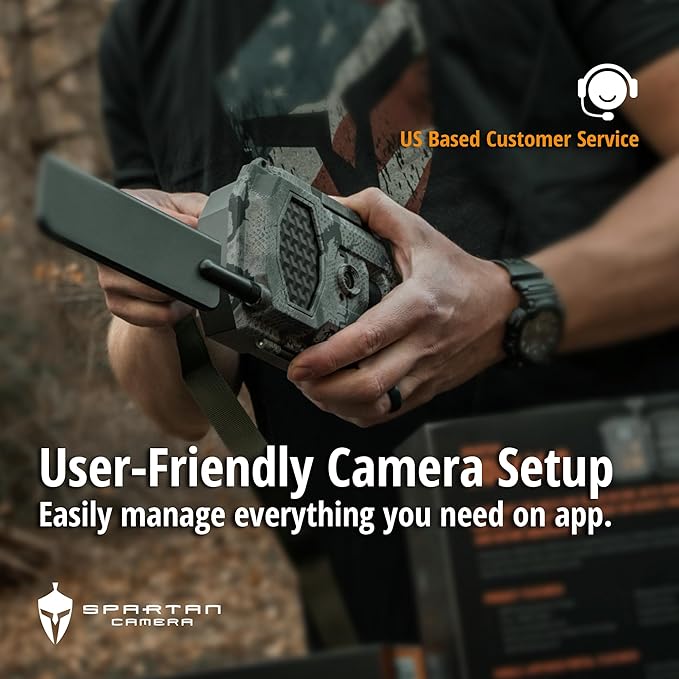 Spartan Camera 2025 Upgrade 2 Pack GoCam2 Cellular APP Control Trail Camera, 4G LTE, 1080P Video, FHD Photos, No Glow, Night Vision, Motion Activated, IP65 Water Resistant(Spartan Areus,Multi-carrier)