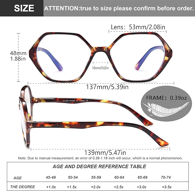 EYEURL 4-Pack Reading Glasses for Women Blue Light Blocking Reading Glasses Vintage Design Diamond-Shaped Frame Spring Hinge Readers for Women Men Anti Glare Filter Lightweight Eyeglasses,3.0
