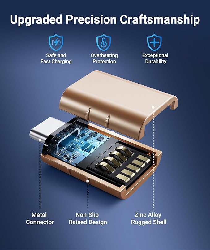 Syntech USB C to USB Adapter [2 Pack] USB C Male to USB3 Female Adapter Compatible with iPhone 17 Pro Max iMac iPad mini/Pro 2021 MacBook Pro Air 2024 and Other Type C Devices, Gold