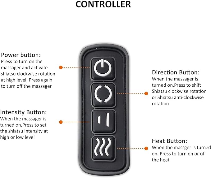 Snailax Cordless Massager - Shiatsu Neck and Shoulder Massager with Heat, Portable, Lumbar, Back Electric Massage Pillow, Christmas Gift