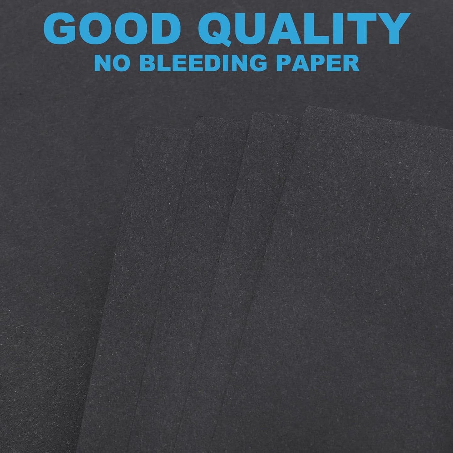 PATIKIL B5 Refill Paper, Unlined Blank Kraft Paper Refillable 9 Hole Filler Inserts Loose Leaf Paper for 9 Ring Binder, 80 Sheets/160 Pages, Black