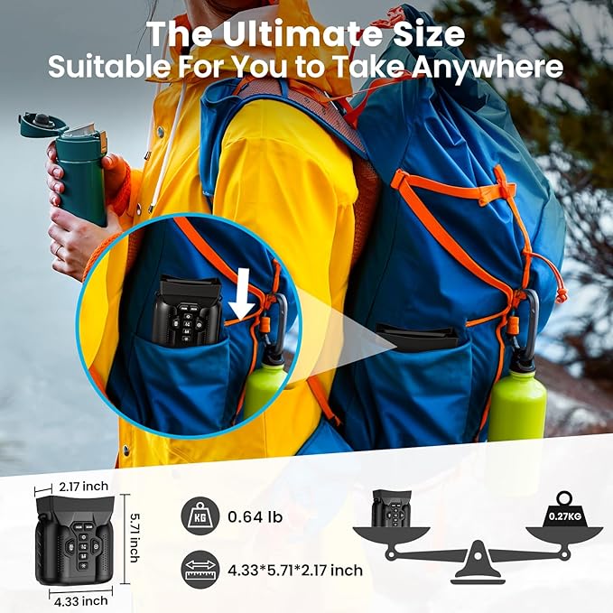 Night Vision Goggles, 4K Night Vision Binoculars, 3.0" HD Display, Portable 9 Gear Nightvision,10X Digital Zoom and 32GB TF Card, 3500mAh Long Battery Life Binoculars with Camera