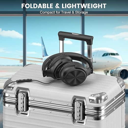 USB C Headphones Wired, Over Ear USB C Wired Headphones with Microphone, Volume Control, HD Stereo Sound, Foldable USB Type C Headphones for Adult/Teens/Chromebook/Laptop/Computer/iPhone,Black