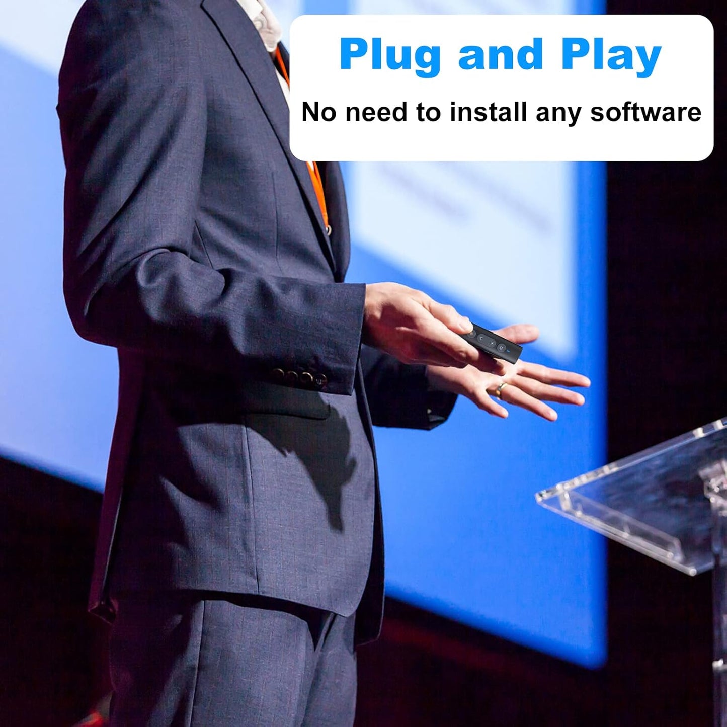 (2 Units) Presentation Clicker for PowerPoint Red Laser Pointer, USB A C Wireless Presenter Remote, Google Slide Advancer Projector Smart Board Slideshow PPT Clicker for Mac/Laptop/Computer/Office