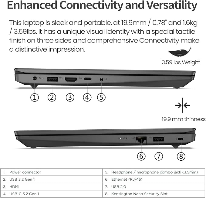 Lenovo V15 Gen 4 Business Laptop, 15.6" FHD Display, Intel 8-Core i5-13420H (Beat i7-1255U), 40GB RAM, 1TB SSD, Webcam, HDMI, Ethernet Port (RJ-45), Wi-Fi 6, Windows 11 Home, Grey