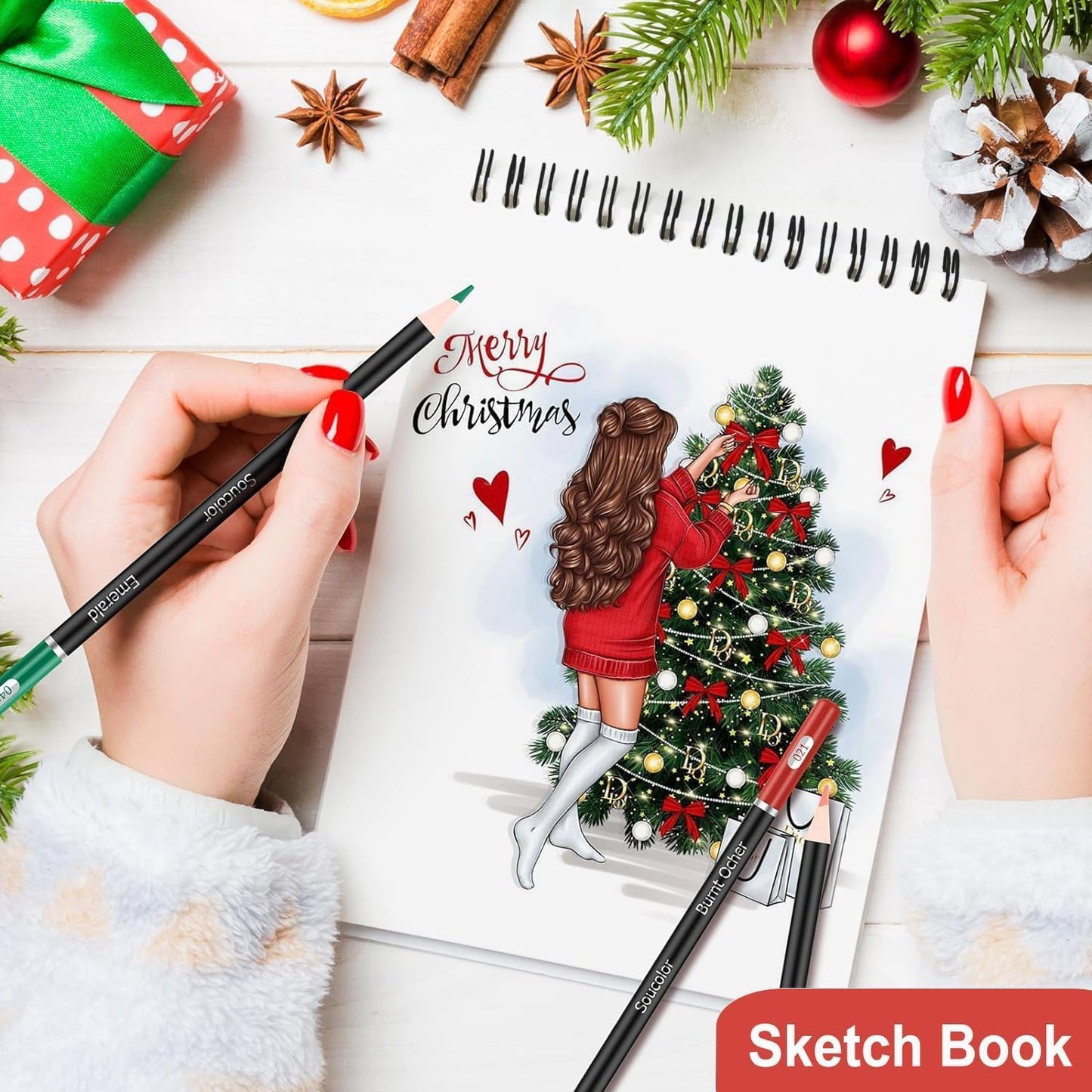 Soucolor 72-Colors Premium Artist Colored Pencils Set with Zippered Case for School Preppy Supplies, Drawing Kit Art Supplies for College Students