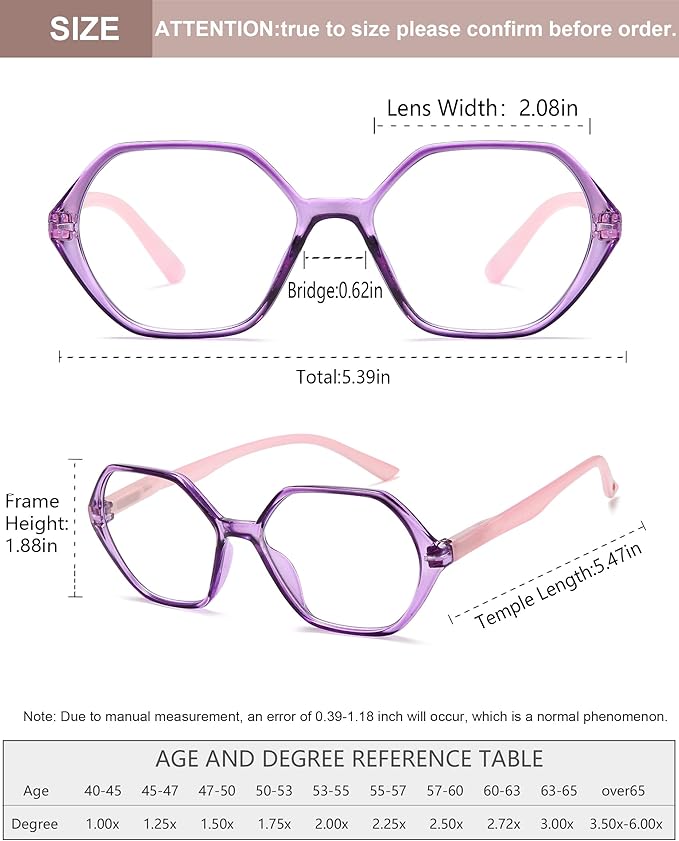EYEURL 4-Pack Reading Glasses for Women Blue Light Blocking Computer Glasses Vintage Design Diamond Shaped Frame Readers for Women Men Anti Glare Filter Lightweight Spring Hinge Eyeglasses,2.5