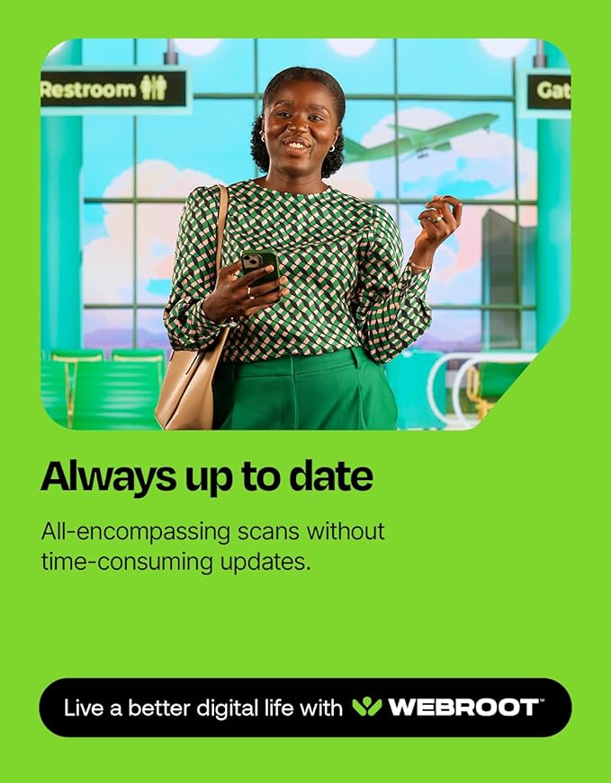 Webroot Internet Security Plus | Antivirus Software 2025 | 3 Device | 1 Year Keycard for PC/Mac/Chromebook/Android/IOS + Password Manager | Packaged Version