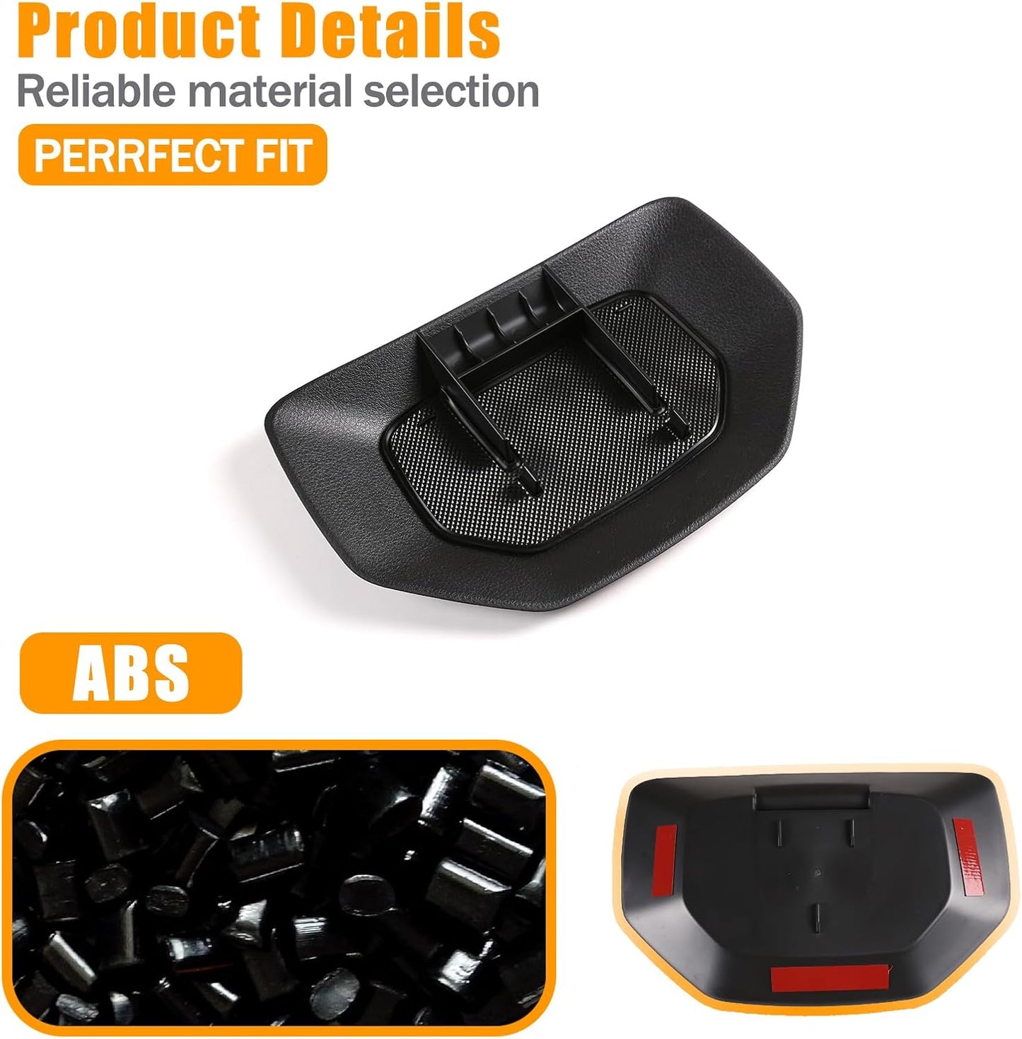 LLKUANG Black ABS Car Center Console Dash Table Storage Tray Fit for Toyota Tundra 2014-2021 Instrument Organizer Phone Holder Cradle Accessories (Without Mobile Phone Holder)