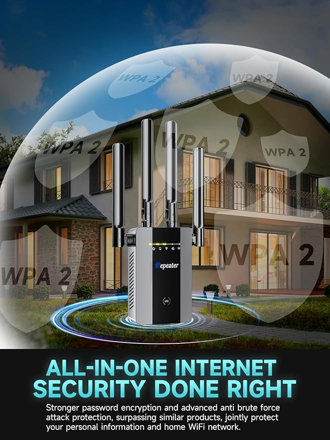 2026 New WiFi Extender Signal Booster for Home, Long Range WiFi Repeater Wireless Routers Signal Amplifier, Mesh WiFi 15X Faster Access Point with Ethernet Port, Easy Setup, 5 Working Mode