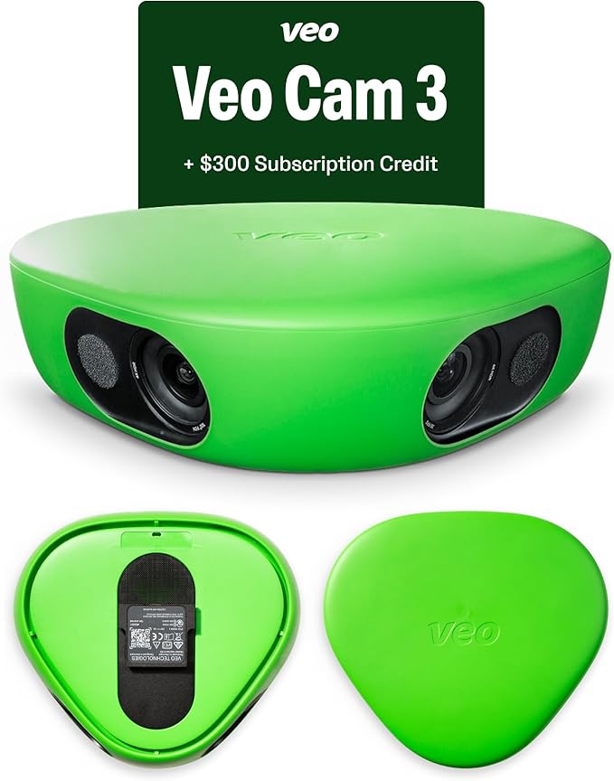 Veo Cam 3 – 1080HD Sports Camera with AI Auto-Tracking, Portable Design, Long Battery Life, and Cloud Storage – Includes $300 Subscription Credit – Perfect for Coaches, Teams, and Sports Enthusiasts