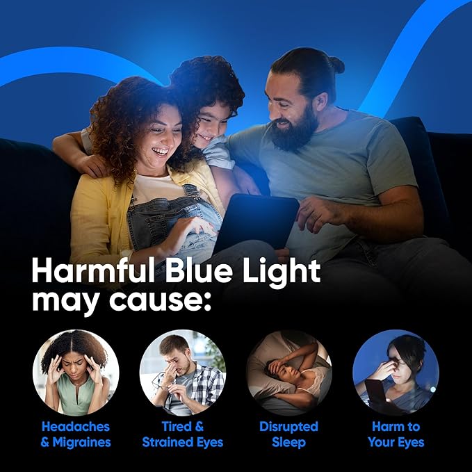 Ocushield Anti Blue Light Tempered Glass Screen Protector for iPhone 15 (6.1") - Protect Your Eyes, Reduce Migraines & Improve Sleep