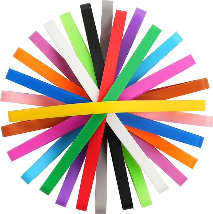 Rubber Bands Silicone 15 Pcs 5.5inch Elastic Bands for Notebook Books Cooking Wrapping Rubber Bands Boxes Wraps Office Supplies