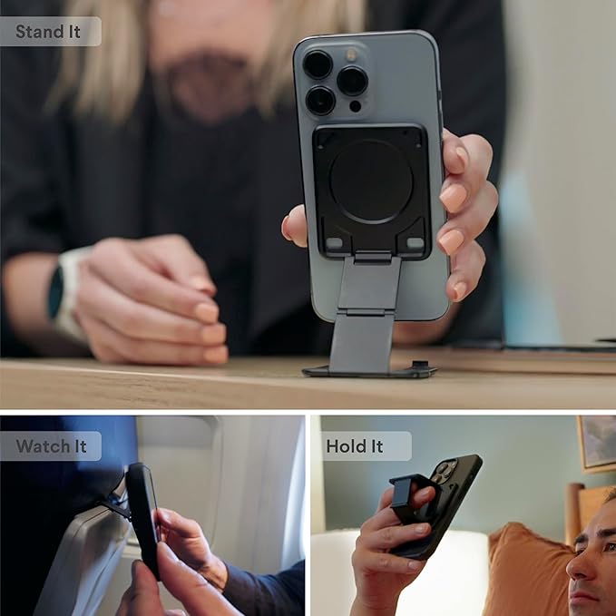 Kenu Stance+ 10-in-1 MagSafe Super Gadget, Magnetic Tripod Stand, Car Vent+Dash+CD Mount, Finger Holder, Airplane Mount, Selfie Stick, More