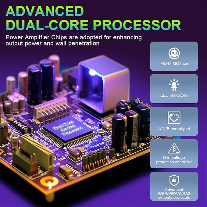 2025 WiFi Extender, 15888 sq.ft Internet Extender WiFi Booster, Long Range Wireless Repeater Signal Amplifier for Home, Mesh Wi-Fi 99% Faster | Broader Than Ever, Support 55+ Devices, 1-Tap Setup