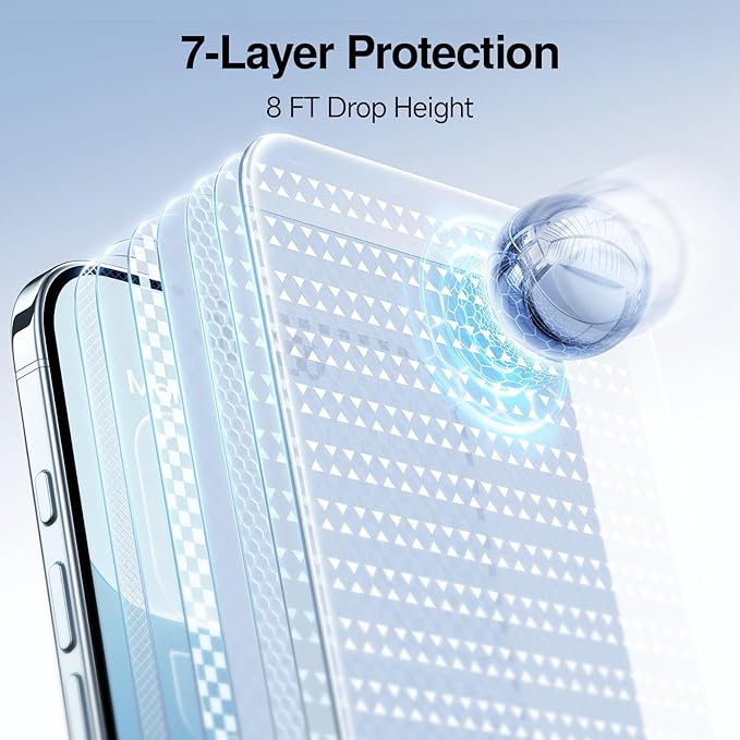 SMARTDEVIL 2 Pack Screen Protector for iPhone Air, Bubble-and-Dust-Free Box, HD Tempered Glass, Military Grade Shatterproof & Ultra Durable, Easy Installation