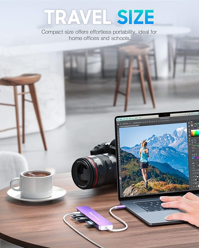 Hiearcool USB C Hub for MacBook Pro M2, USB-C Adapter for Mac-Book Air M1, USBC to HDMI Multi-Port Dongle 7 in 1 Type-C Dock for Mac Book Thunderbolt 3 4 Laptops and Other Type C Devices