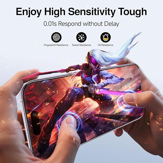 SMARTDEVIL 2 Pack Screen Protector for iPhone 17, Bubble-and-Dust-Free Box, HD Tempered Glass, Military Grade Shatterproof & Ultra Durable, Easy Installation